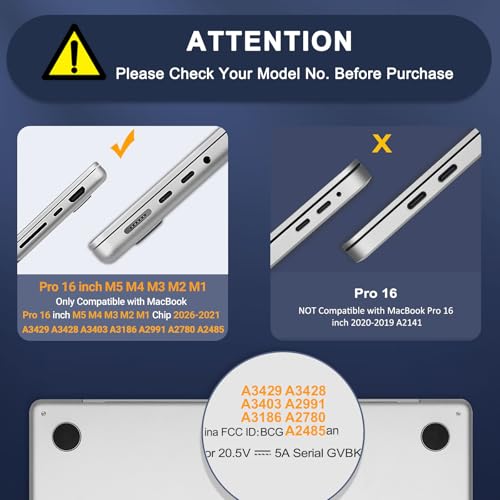MOSISO Compatible with MacBook Pro 16 inch Case M5 M4 M3 M2 M1 2026-2021 | 4 in 1 Kit Heavy Duty Hard Shell Case with Fold Kickstand Cover for A3429 A3428 A3403 A3186 A2991 A2780 A2485, Black - color: Black