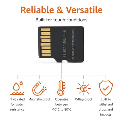 Amazon Basics 1TB microSDXC Card with Adapter for Smartphones, Full HD, Tablets, Drones, Action Cameras, Read Speed Up to 200MB/s, 1-Pack - size: 1TB