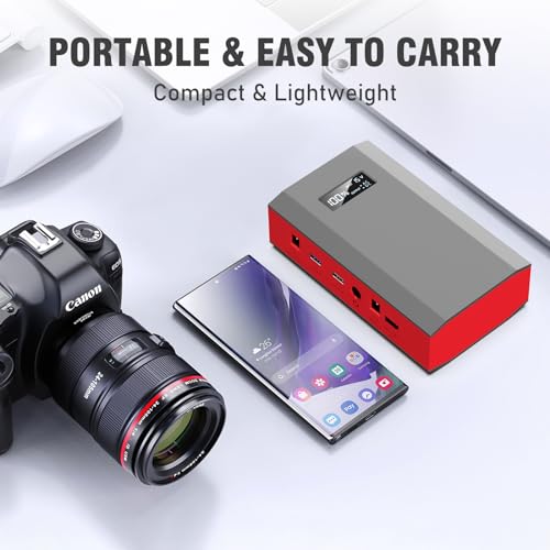 ZeroKor Portable Power Bank with Solar Panel 40W, Portable Laptop Charger with AC Outlet for Home Use Tent Camping RV Life