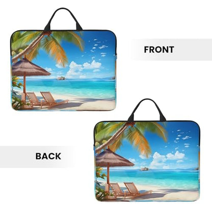14 Inch Laptop Sleeve Case Waterproof Lightweight Laptop Case Bag Summer Beach Holiday Travel Laptop BagsWith Handle Briefcase Messenger Bag For Women Men
