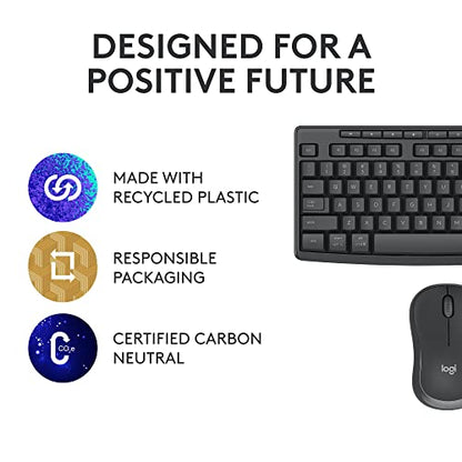 Logitech MK370 for Business Wireless Keyboard and Mouse Combo - Graphite | For Business, Full-Size Keyboard, Secure Logi Bolt USB Receiver, Bluetooth, Globally Certified Windows, Mac, Chrome, Linux - size: One Size