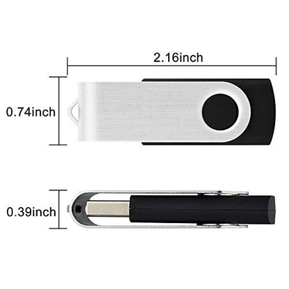 KEXIN 10 Pack 32GB Flash Drive USB Drive Memory Stick Thumb Drive Bulk | USB Drive Swivel USB 2.0 Jump Drive Data Storage - size: USB 2.0-32G, style: 10 Pack