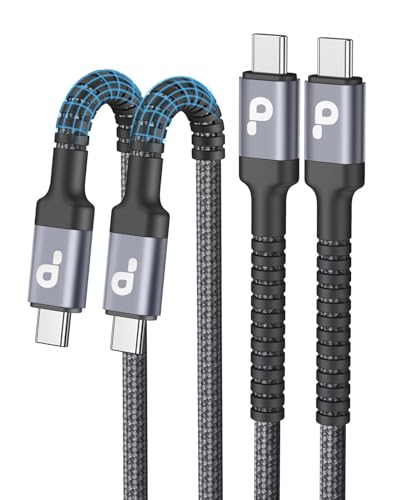 USB C Cable 3FT, 2Pack USB-C to USB-C Charger Cable, USBC Fast Charging | Nylon Braided USBC iPhone Charger Cord Compatible with iPhone 16/15/Pro Max/PlusSamsung Galaxy S26 S23 and More - color: Grey, size: 3FT, style: USB C to USB C