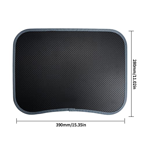 13in Portable Laptop Lap Desk | Carbon Fiber Surface, Soft Pillow Cushion, Lightweight, for Home Office Use, Dark Gray