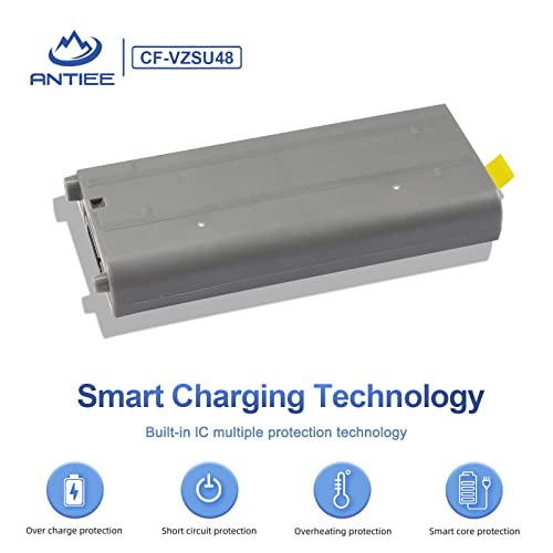 CF-VZSU48 Laptop Battery for Panasonic Toughbook CF-19 CF19 MK1 MK2 MK3 MK4 | MK5 MK6 MK7 MK8 Series CF-VZSU48U CF-VZSU28 CF-VZSU48R CF-VZSU50 CF-VZSU58U 10.65V 58Wh - size: 6.1*2.3*0.8inch CF-19