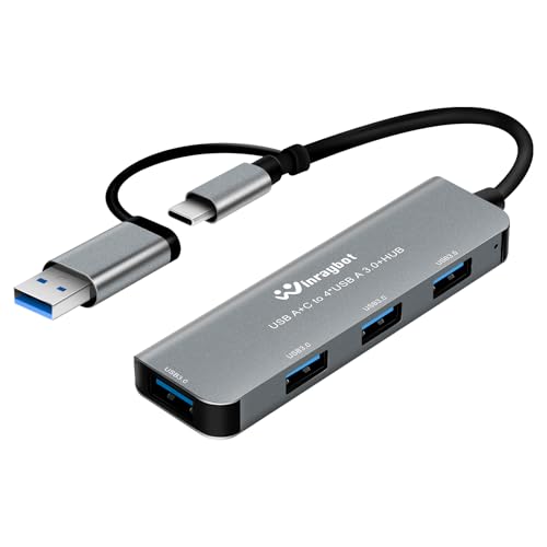 USB Hub Extrended Multiple Port USB 3.0 Hub with 5Gbps High Speed Data Transfer, Compatible with Window Mac Laptop Desktop iMac Surface Flash Drive HDD
