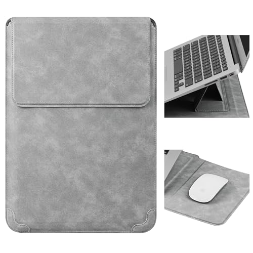 HoYiXi 15.6 16 Inch Laptop Sleeve Case with Stand Feature for MacBook Pro 16 2025 & 2021,ASUS Vivobook 15/MacBook Pro 15/Surface 3/Matebook D15/Galaxy Book Flex,15-16'' Laptop Cover,Light Gray - color: Light Gray, size: 15-16'' laptop