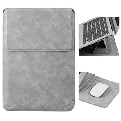 HoYiXi 15.6 16 Inch Laptop Sleeve Case with Stand Feature for MacBook Pro 16 2025 & 2021,ASUS Vivobook 15/MacBook Pro 15/Surface 3/Matebook D15/Galaxy Book Flex,15-16'' Laptop Cover,Light Gray - color: Light Gray, size: 15-16'' laptop