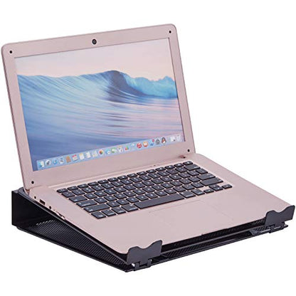 Lorell, LLR80620, Mesh Laptop Stand, 1 Each, Black