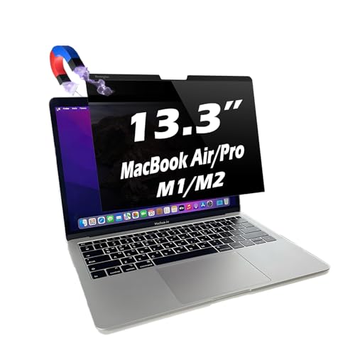 Magnetic Privacy Screen for MacBook Air 13.3" (2018–2020, M1/M2) & MacBook Pro 13.3" (2016–2020, M1/M2) – Anti-Glare, Blue Light Filter, UV Protection, Magnetic Snap-On, Privacy Shield (MacBook Air 13.3"(2018–2020)/Pro(2016–2020）) - size: MacBook Air 13.3