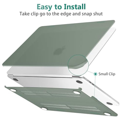 May Chen Case for MacBook Air 13/13.6-inch (M5/M4/M3/M2, 2022-2026 Models A3449 A3240 A3113 A2681), Lightweight | Closes Seamlessly | Ideal for Work Hard Shell Case, Midnight Green - color: Midnight Green