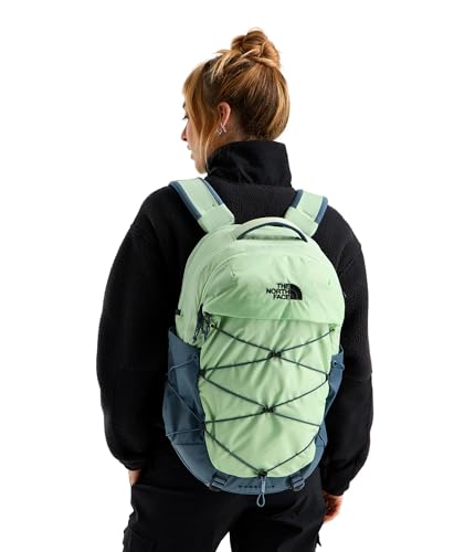 The North Face Borealis Laptop Pack, Calcified Lime/Granite Gy, OSFA | Everyday Travel Bag, Laptop Sleeve, Reflective Details - color: Calcified Lime/Granite Grey