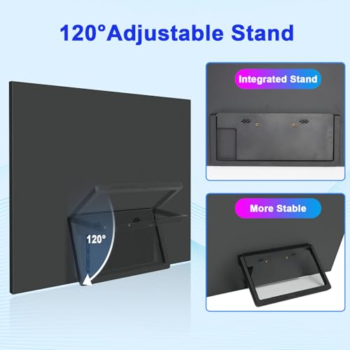 23.8" Large Screen Portable Monitor with Adjustable Kickstand,100HZ USB-C HDMI Gaming Monitor,100% SRGB FHD IPS/HDR Computer Screen Extender with 2 Speakers for Laptop PC MacBook Phone PS4/PS5