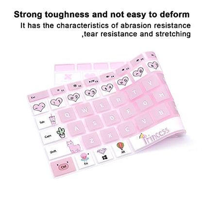 English Silicone Keyboard Cover for Microsoft Surface Pro 4 and Pro 7 2019/Pro 6 2018/Pro 5 2017 Keyboard for Surface pro 6 12.3-Inch,Princess - color: Princess
