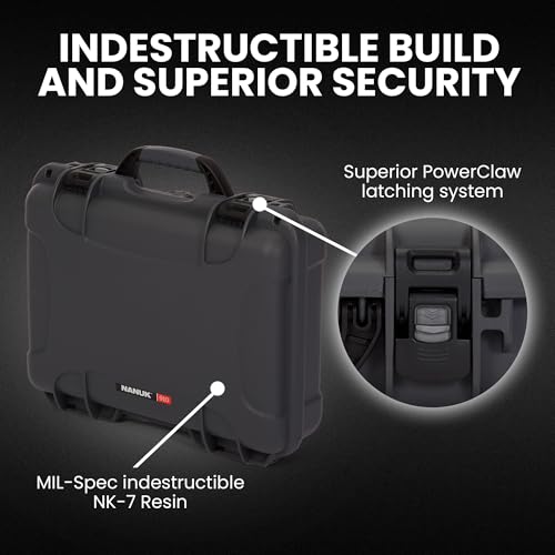NANUK 910 Empty Waterproof Hard Case – 14.3” x 11.1” x 4.7”, Protective Case for Gear – Impact-Resistant, Dustproof, Airline Carry-On Approved – Made in Canada, Graphite - color: Graphite, style: Empty