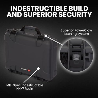 NANUK 910 Empty Waterproof Hard Case – 14.3” x 11.1” x 4.7”, Protective Case for Gear – Impact-Resistant, Dustproof, Airline Carry-On Approved – Made in Canada, Graphite - color: Graphite, style: Empty