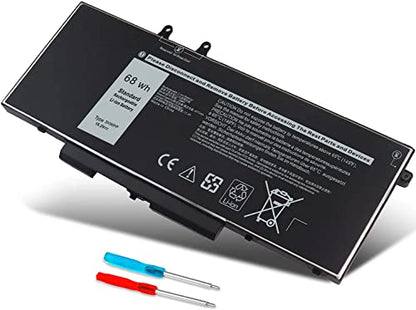 68Wh 3HWPP Replacement Battery for Dell Latitude 5410 5510 5501 5401 5411 | 5511 Precision 3541 3551,Inspiron 7706 2-in-1, Inspiron 17 7500 7506 2-in-1 Black 03HWPP 10X1J N2NLL 1VY7F 451-BCMN 15.2V - size: 9.38*4.13*0.25inch 3HWPP