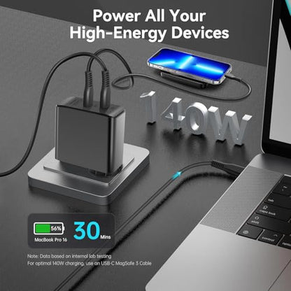 140W USB C Charger, TAIFU PD3.1 MINI GaN 28V 5A Travel Power Adapter for Eero PoE Gateway c410011 HP OMEN Transcend 14 Spectre x360 16" Msi Prestige 14 16 Laptop Wall Charger ADP-140AB B