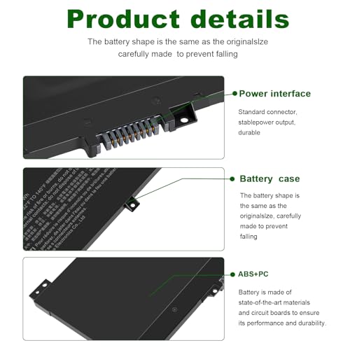 SA04XL Laptop Battery Compatible with HP Envy X360 15-DR 15-DR0010TX 15t-dr100 17t-cg100 17-cg100 Series Notebook L43248-541 L43248-AC1 L43248-AC2 L43267-005 SAO4XL HSTNN-OB1F HSTNN-OB1G HSTNN-UB7U - size: 10.04*3.94*0.2inch SA04XL