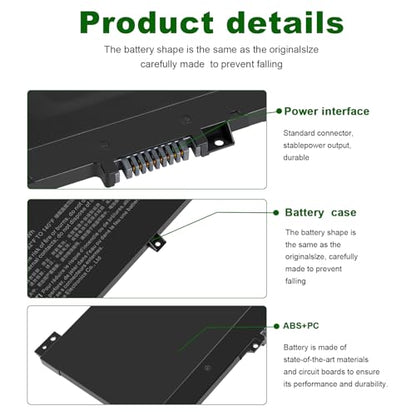 SA04XL Laptop Battery Compatible with HP Envy X360 15-DR 15-DR0010TX 15t-dr100 17t-cg100 17-cg100 Series Notebook L43248-541 L43248-AC1 L43248-AC2 L43267-005 SAO4XL HSTNN-OB1F HSTNN-OB1G HSTNN-UB7U - size: 10.04*3.94*0.2inch SA04XL
