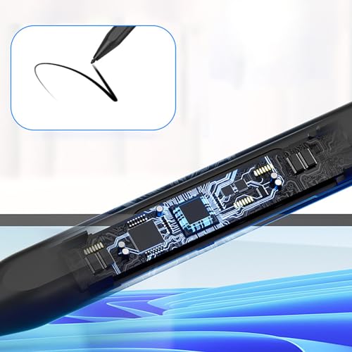 Styluses Pen Compatible for Go/Laptop/Book Featuring 1024Pressure Levels Replaceable Nibs Fast Charging Styluses - color: Black