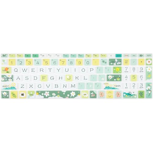 Keyboard Cover for 15.6 HP Laptop 15-fc 15-fd 15t-fd 15z-fc Series, HP Pavilion 15-eg 15t-eg 15-eh 15-er, 17z-ca 17-cn 17-cp 17z-cp Series, Spring Flowers - color: Spring Flowers