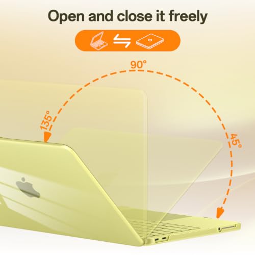 Compatible with MacBook Neo 13 inch Case 2026 (Model A3404), Scratch Resistant Protective Hard Shell Case, Crystal Citrus - color: Crystal Citrus