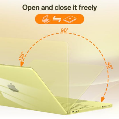 Compatible with MacBook Neo 13 inch Case 2026 (Model A3404), Scratch Resistant Protective Hard Shell Case, Crystal Citrus - color: Crystal Citrus