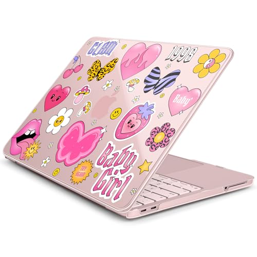 Batianda Case for MacBook Neo 13 Inch 2026 Model A3404, Y2K Sticker | 4-in-1 Laptop Accessories Bundle with Y2K Sticker Design, Ultra Slim Hard Shell for Girls, Teens and Fun Style Lovers - color: Y2K Sticker Bomb