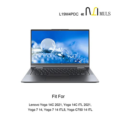 MULS L19M4PDC Laptop Battery for Lenovo Ideapad Yoga 7-14ITL5 7-15ITL5 82BJ | Series L19C4PDC L19L4PDC 5B10Z26482 5B10Z26485 SB10Z26486 5B10Z26479 SB10Z26483 15.36V 4622mAh 71Wh