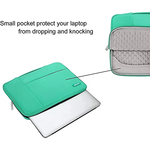 MOSISO Laptop Case 13.3 inch, 13-13.3 inch Laptop Sleeve with Handle Compatible with MacBook Air/Pro 13/Pro 14 M5 M4 M3 M2 M1,HP Dell ASUS Lenovo, Polyester Multifunctional Computer Bag, Biscay Green - color: Biscay Green, size: 13.3 inch