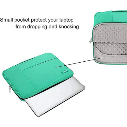 MOSISO Laptop Case 13.3 inch, 13-13.3 inch Laptop Sleeve with Handle Compatible with MacBook Air/Pro 13/Pro 14 M5 M4 M3 M2 M1,HP Dell ASUS Lenovo, Polyester Multifunctional Computer Bag, Biscay Green - color: Biscay Green, size: 13.3 inch