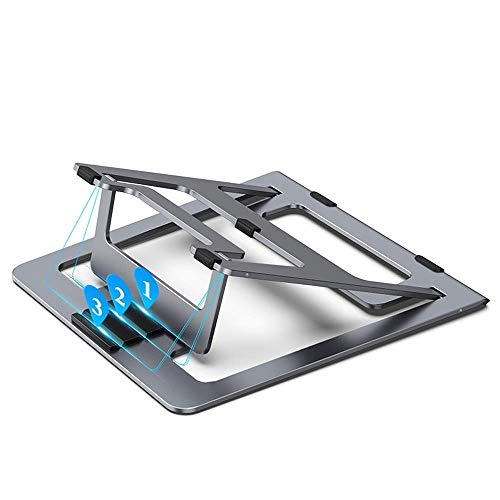 Ergonomic Aluminium Portable Foldable Cooling Stand for 12"-17" Laptops, Notebook PC