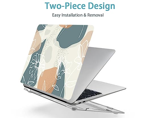 LanBaiLan Compatible with MacBook Air 13 inch Case M5 2026 M4 2025 M3 M2 2024-2022 A3449 A3240 A3113 A2681, 13.6 Plastic Hard Shell Case & Keyboard Cover, Art Flower - color: Art Flower