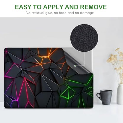 DINKY Laptop Notebook Skin Sticker Cover Decal, 13 13.3 14 15 15.4 15.6 inch Laptop Vinyl Skin Sticker Cover Soft Art Protector Netbook, Glowing Diamond Grid - color: Glowing Diamond Grid