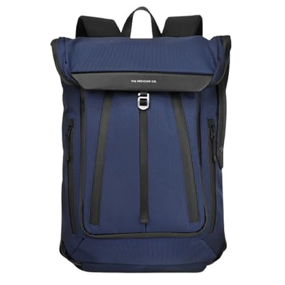 The Frenchie Co. - Work/Travel Speed Backpack - Expandable 23 to 30 liters - Laptop compartment with anti-theft magnetic closure - Ballistic nylon durable construction - color: Blue