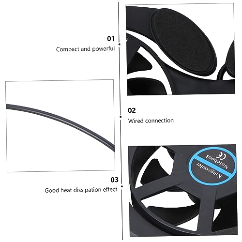 Portable Foldable Laptop Cooling Pad with USB Fans for Notebook Cooling Black Compatible with Laptops for Gaming and Work