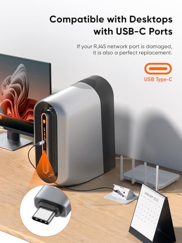 CableCreation USB C to Ethernet Cable 10FT, USBC to RJ45 Internet LAN Cable | Network Cord, Gigabit Directly Connected, Compatible with Thunderbolt 3/4, MacBook Pro, iPhone 16/15, iPad Pro, XPS - size: 10FT, style: USB C to Ethernet