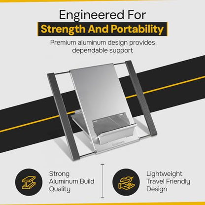 Goldtouch KOV-GTLS-0055 Go! Travel Laptop and Tablet Stand (Aluminum),Black