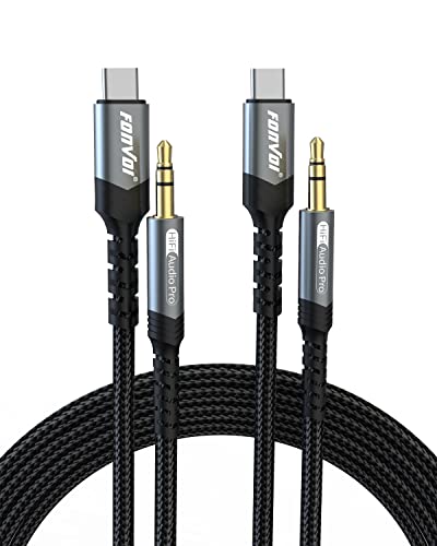 USB C to 3.5mm Audio Aux Cable,Type C Adapter to 3.5mm Headphone Stereo Cord Car Compatible with:Android/iPhone15/Samsung Galaxy Note iPad Pro Google Pixel and More… (8FT/2Park) - size: 8FT/2Park