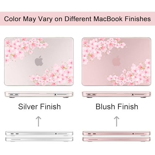 for MacBook Neo 13 inch Case 2026 (Model A3404), Artistic Cherry Pattern Ultra Slim Frosted Matte Hard Shell, Anti-Scratch & Fingerprint Resistant Cover - Cherry Blossom - color: Cherry Blossom