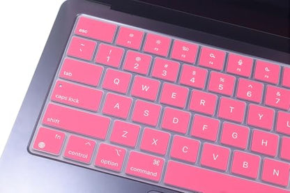 Keyboard Skin Compatible for 2026 MacBook Neo 13" A3404, Air 15.3" 13.6" M5 M4 M3 M2 A3448 A3241 A3114 A2941 A3449 A3240 A3113 A2681, MacBook Pro 14 16 inch M5 M4 M3 M2 M1 A3426 A3427 A3434 (Pink) - color: Pink