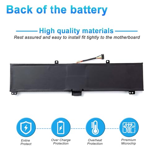 L13M4P02 L13N4P01 Laptop Battery Replacement for Lenovo Erazer Y50 Y50-70 Y50-80 Y50P Y50P-70 Y70 Y70-70 Series 121500250 121500251 5B10K10190 7.4V 54Wh - size: 10.98*2.92*0.41inch L13M4P02