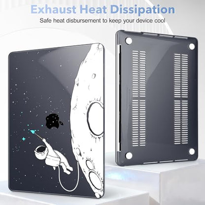 May Chen Case for MacBook Pro 13 inch M2 2023,2022,2021,2020 A2338 M1 A2251 A2289, Plastic Hard Shell Cover for MacBook Pro 13" with Touch Bar Fits Touch ID, Cute Astronaut - color: Cute astronaut