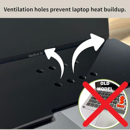 Keyboard Cover: Place Your Mechanical Keyboard on Top of Laptop - Ventilated, Durable Acrylic, Universal Fit for MacBook & All Laptops (Black) - color: Black