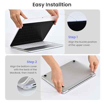 BlueSwan for MacBook Neo Case 13 inch 2026 Release A18 Pro Chip Model A3404 | 100% Match Official Color, Scratch Resistant, Easy to Snap on, Travel Essential, Back to School Gifts - color: Matte Clear