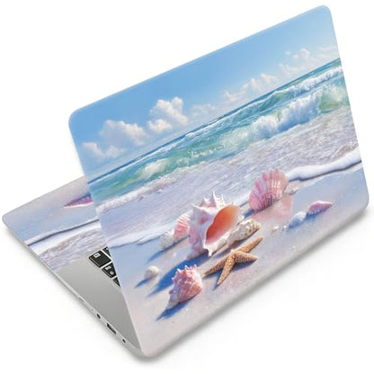 Laptop Skin 12.1-15.6 inch Removable Universal Reusable Laptop Sticker Decal,Waterproof No Residue Vinyl Cover,Scratch-Resistant Cuttable Full Wrap Sticker for Notebook, Pastel Ocean Wave - color: Pastel Ocean Wave