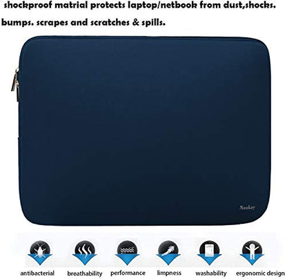 Laptop Sleeve Case 15.6 Inch,Resistant Neoprene Laptop Sleeve/Notebook Computer Pocket Case/Tablet Briefcase Carrying Bag, Dark Blue - color: Dark Blue, size: 15.6 inch