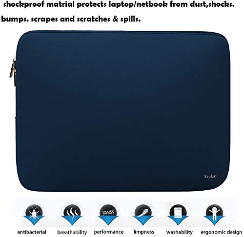 13 Inch Laptop Case,Resistant Neoprene Laptop Sleeve/Notebook Computer Pocket Case/Tablet Briefcase Carrying Bag Compatible with MacBook Pro,MacBook Air,Notebook Computer-(Dark Blue) - color: Dark Blue, size: 13.3 inch