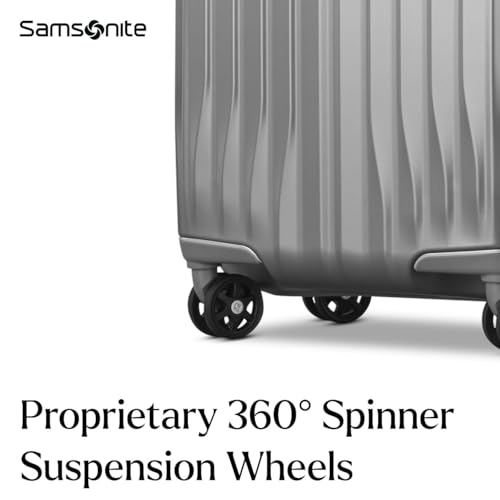 Samsonite UpLIFT Large Checked Hardside Luggage with Spinner Wheels - Airline-Approved, TSA Lock, Adjustable Handle System - Polycarbonate Hard Suitcase for Ultra Lightweight Travel - Silver Shimmer - color: Silver Shimmer, size: Large Checked Spinner